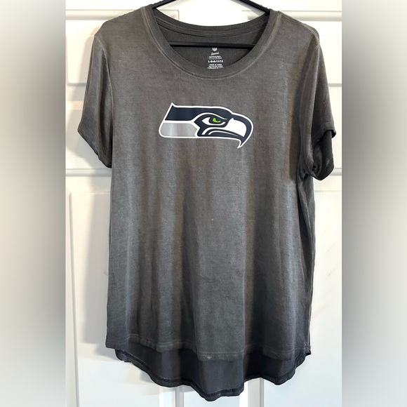 NFL Tops - Seattle Seahawks NFL Apparel Women Teens Size L Grey Football Logo T-Shirt